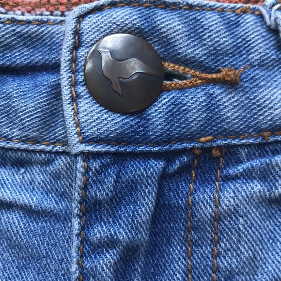 FP Distressed Denim Shorts with Tapestry Accents - Picture 5 of 9